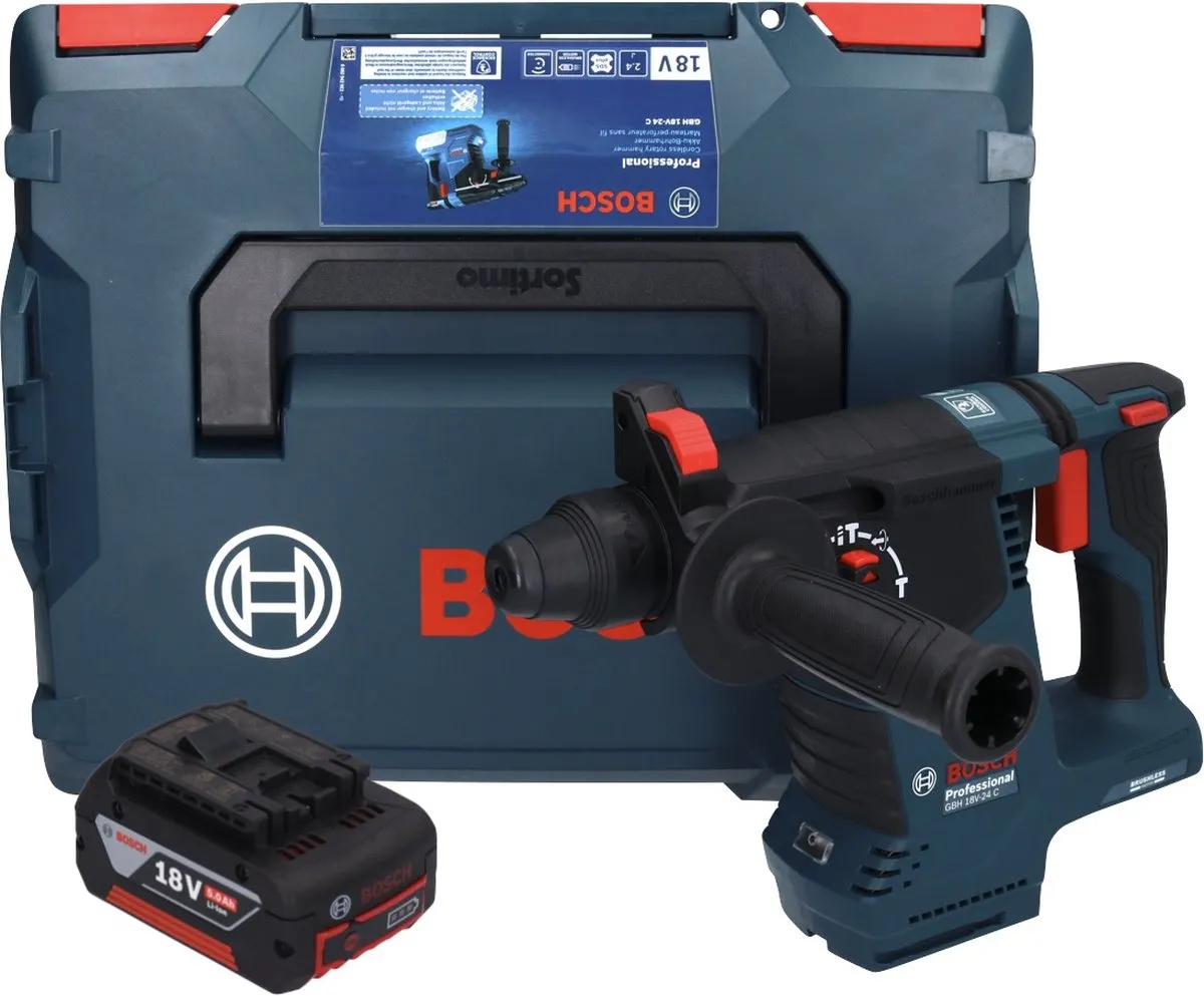 Bosch Professional GBH 18V-24 C Boorhamer - 2,4J - 1x 5,0Ah Accu