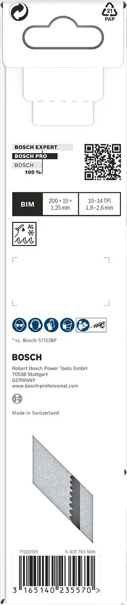 Bosch Professional S1025VF Zaagbladen Metaal - 5 Stuks