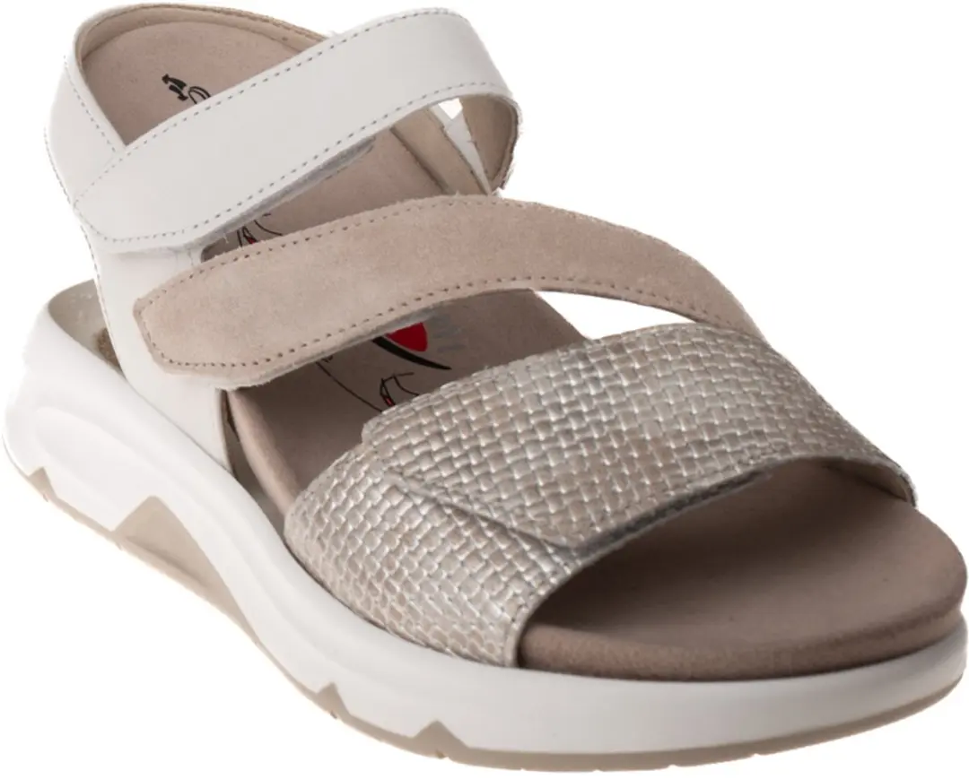 Gabor Rollingsoft Sandalen - Beige Leer - afbeelding 2 van 6