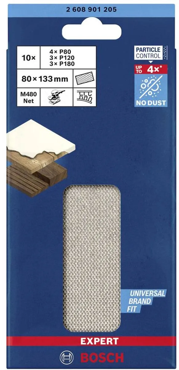 Bosch Professional EXPERT M480 Schuurnetset - 10 Stuks