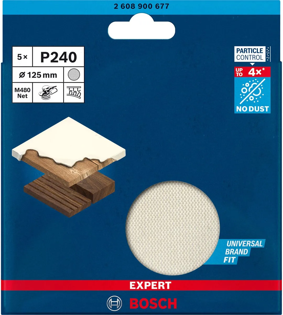 Bosch Professional M480 Schuurnet 125mm G 24 - 5 Stuks