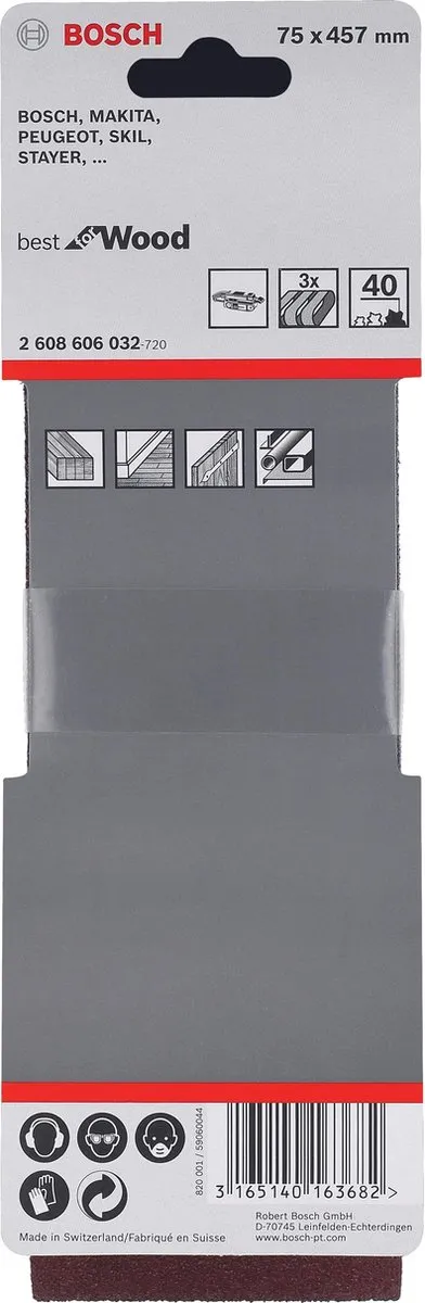 Bosch Professional 3 Banden 40x305mm Best Wood+Paint Set - 3 Stuks