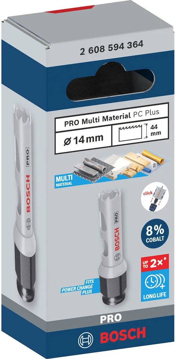 Bosch Professional Multi Materiaal PC Plus Gatenzaag 14mm - 2608594364