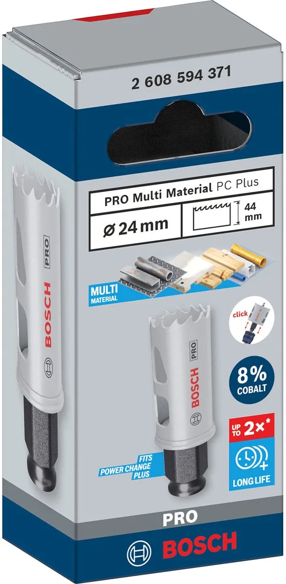 Bosch Professional Multi Materiaal PC Plus 24mm Gatenzaag 2608594371