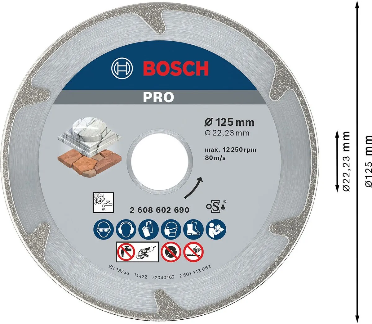 Bosch Professional Diamantschijf Best Marble 125mm - 22,23mm As