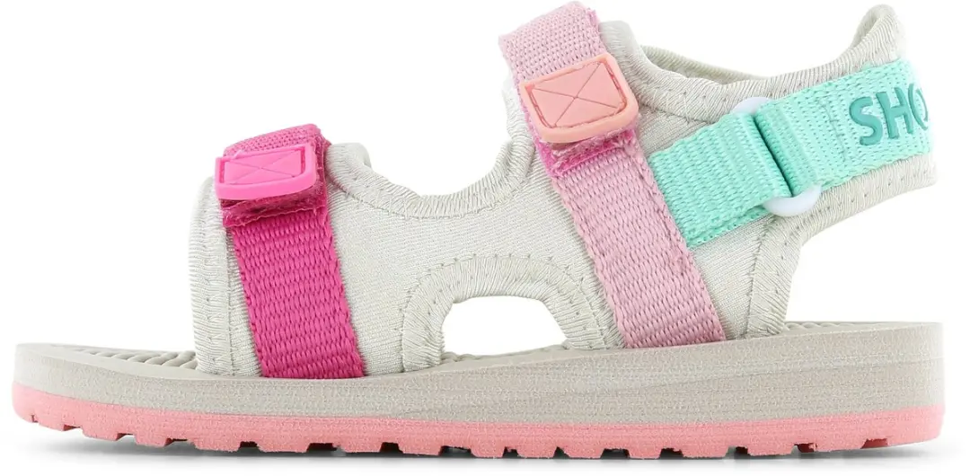Shoesme Beige Lichtgewicht Sandaal - Sandalen Kind - Meisjes - Beige Pink Green - Spandex - Maat 29 - afbeelding 3 van 6