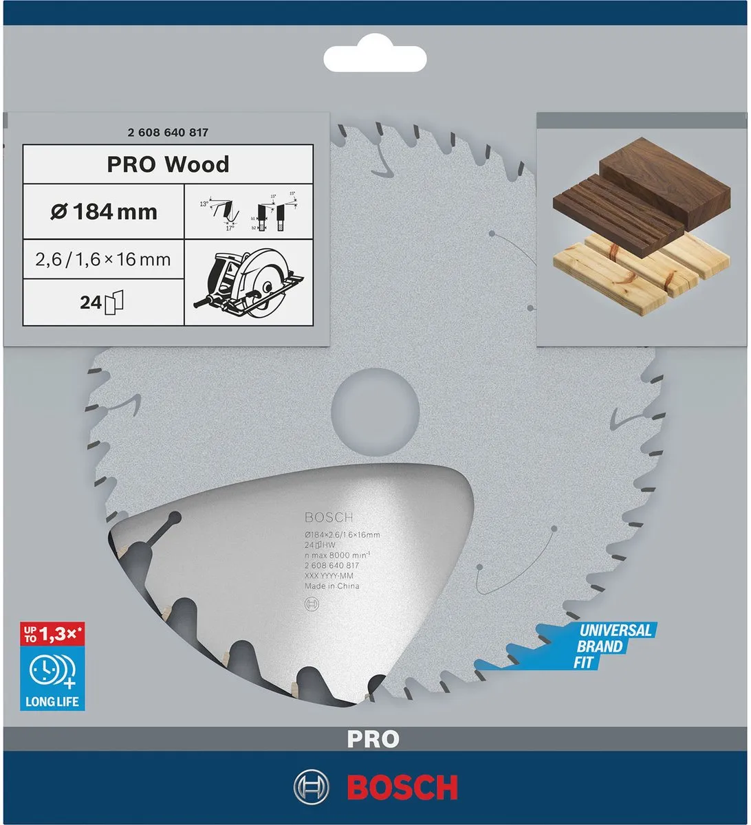 Bosch Professional Cirkelzaagblad Optiline WZ 184mm - Hout
