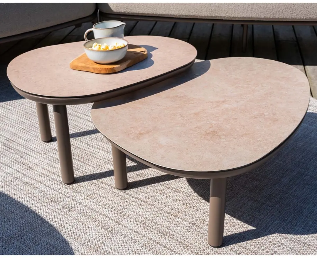 4 Seasons Monroe Loungetafels Terre - Ø65xH32cm & Ø80xH27cm - afbeelding 2 van 6