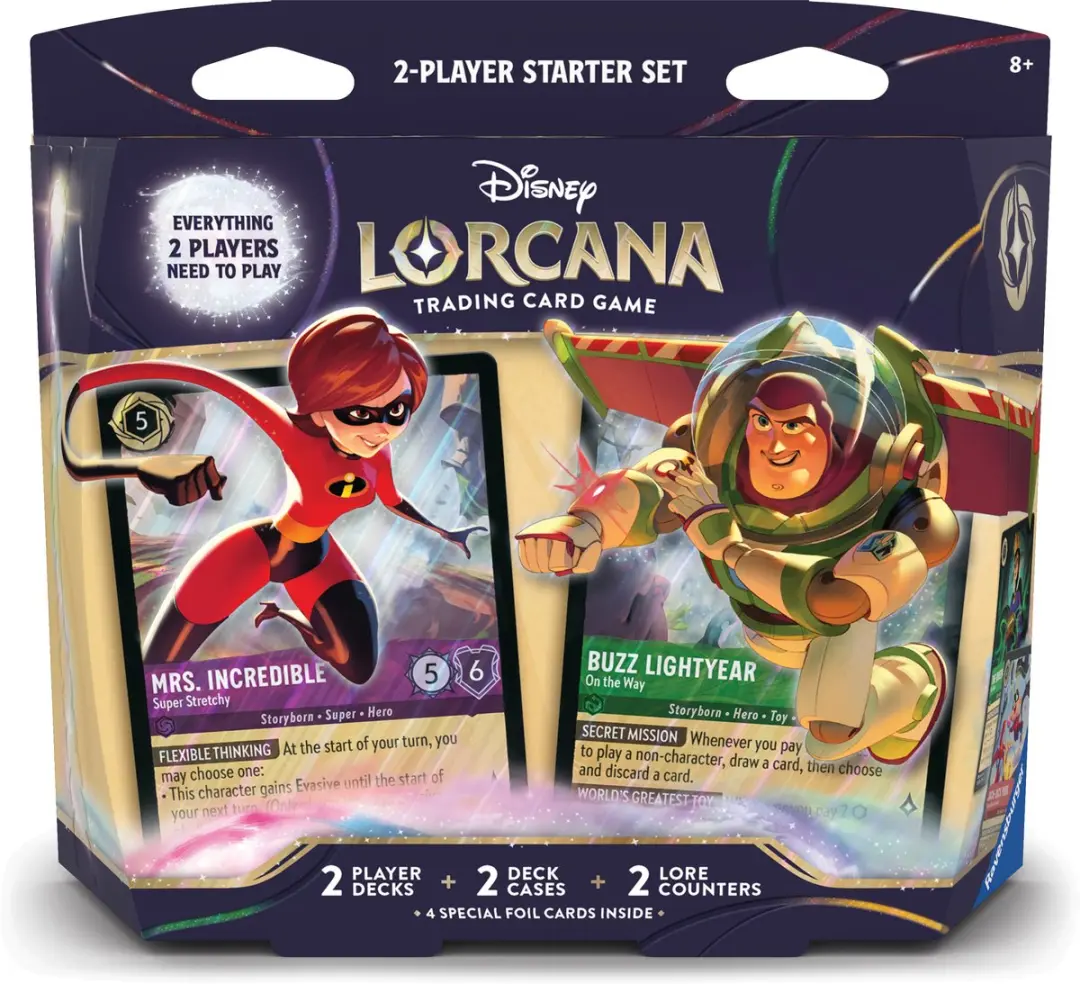 Ravensburger Disney Lorcana Wilds Unknown Starterset - Mrs. Incredible & Buzz Lightyear - 2 Spelers