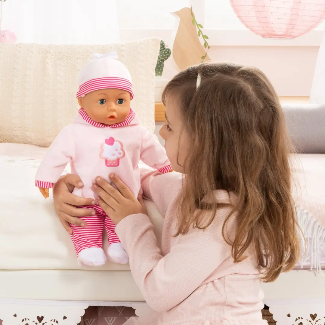Bayer Design Babypop First Words Baby 38cm - Roze