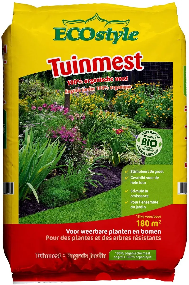 ECOstyle Organische Tuinmest 5kg - 50m² - 120 Dagen - afbeelding 4 van 6