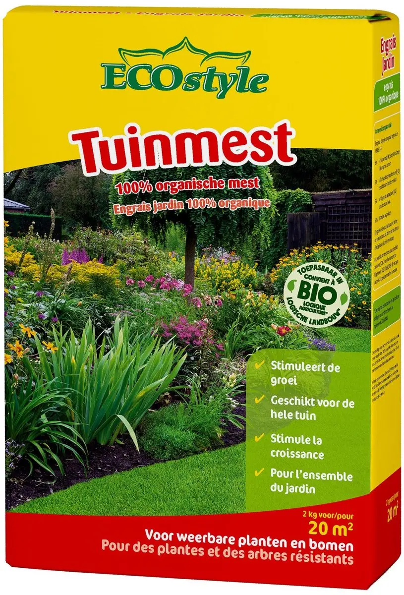 ECOstyle Organische Tuinmest 5kg - 50m² - 120 Dagen - afbeelding 5 van 6