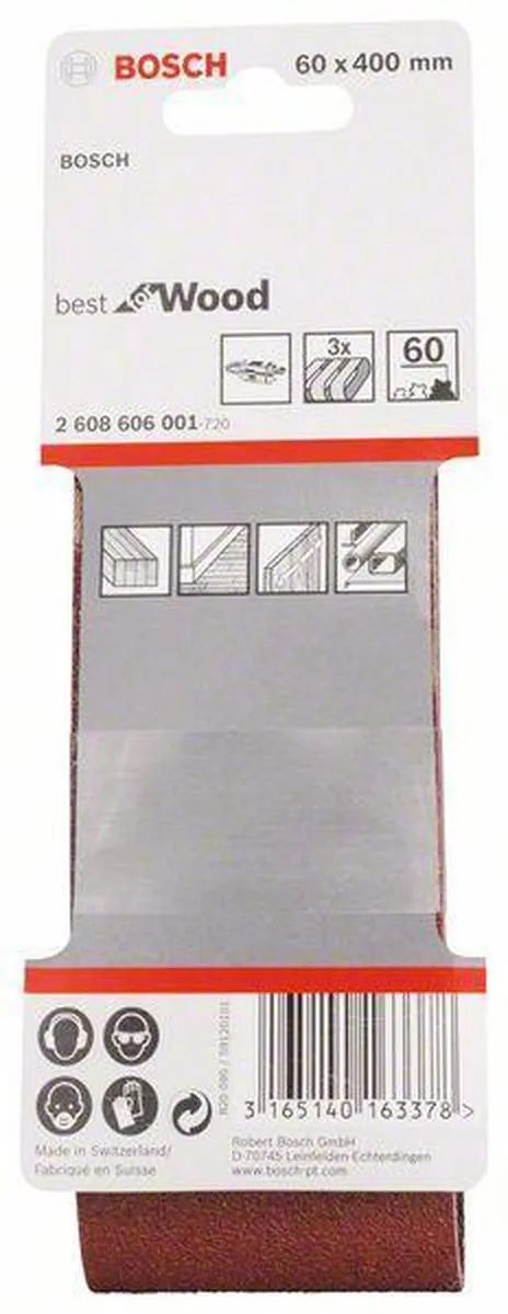 Bosch Professional 3 Banden 60x400mm Best Wood+Paint