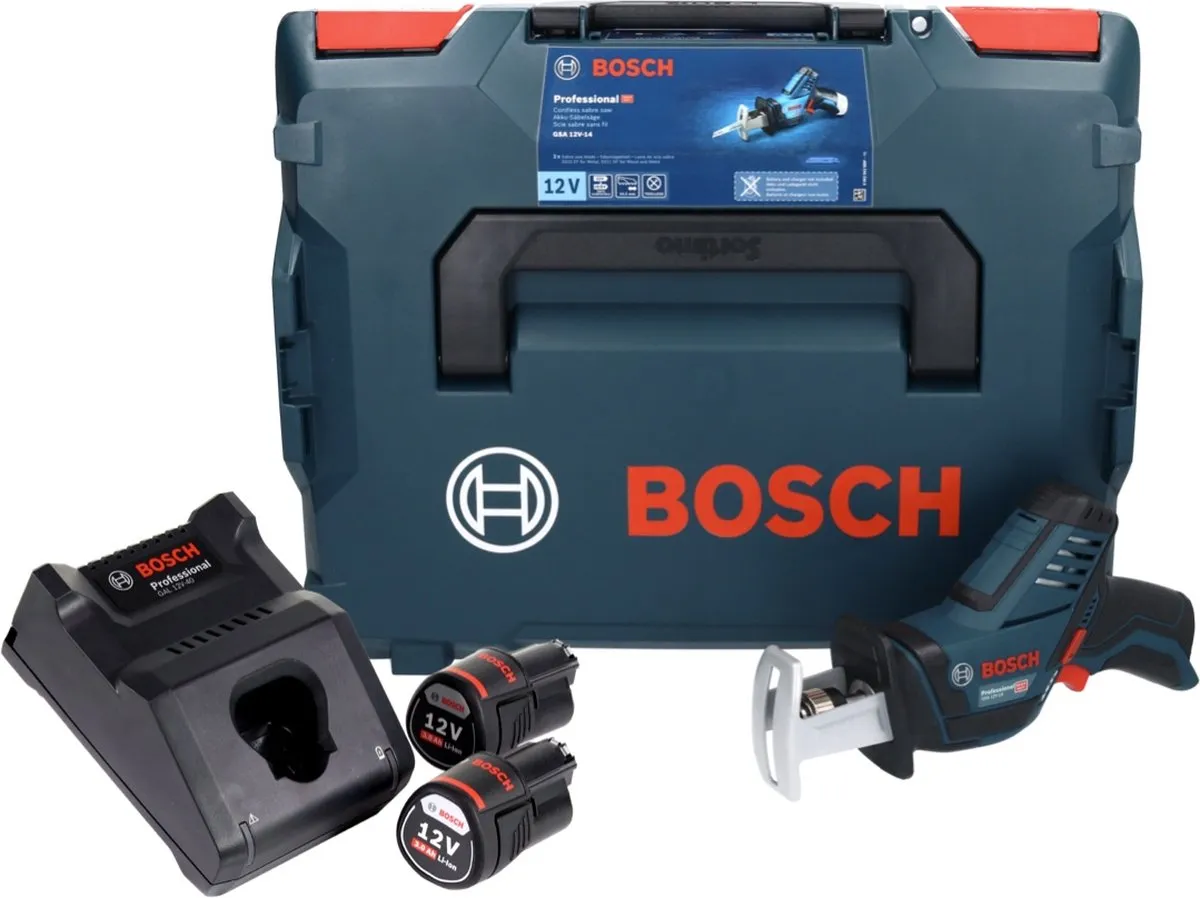 Bosch Professional GSA 12V-14 Reciprozaag - 2x 3000mAh accu