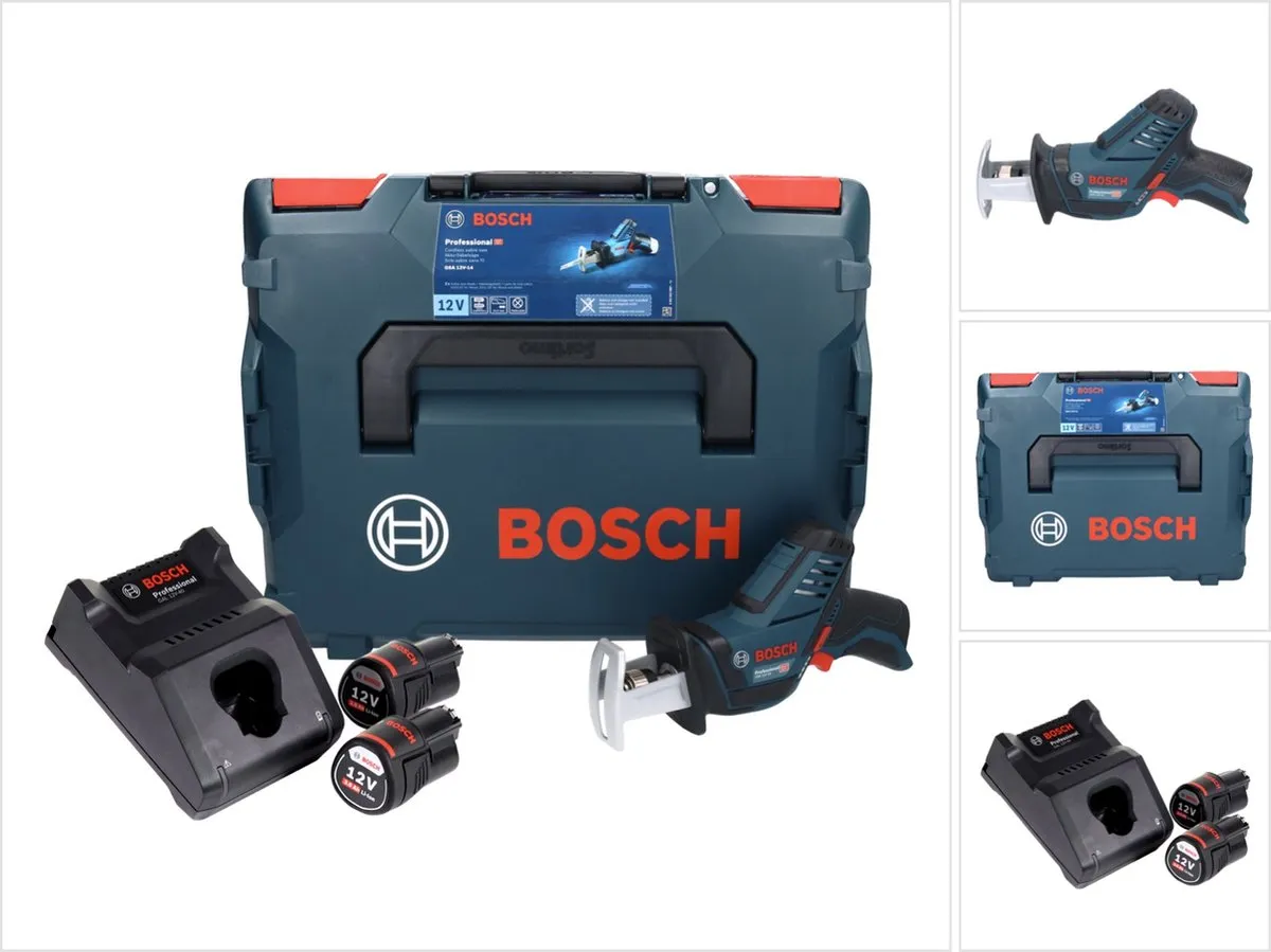 Bosch Professional GSA 12V-14 Reciprozaag - 2x 3000mAh accu