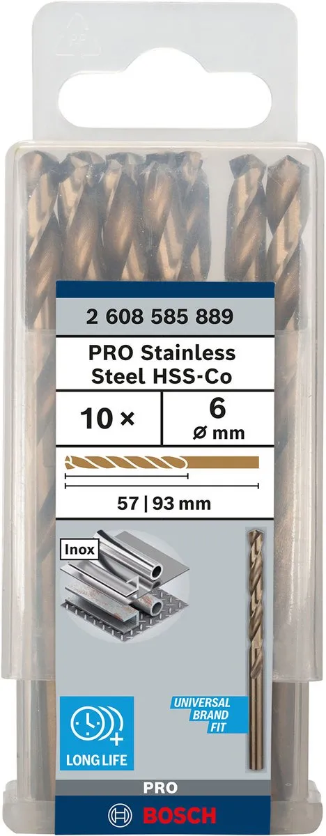 Bosch Professional ST. LINE 6mm HSS-CO Boor - 10 Stuks