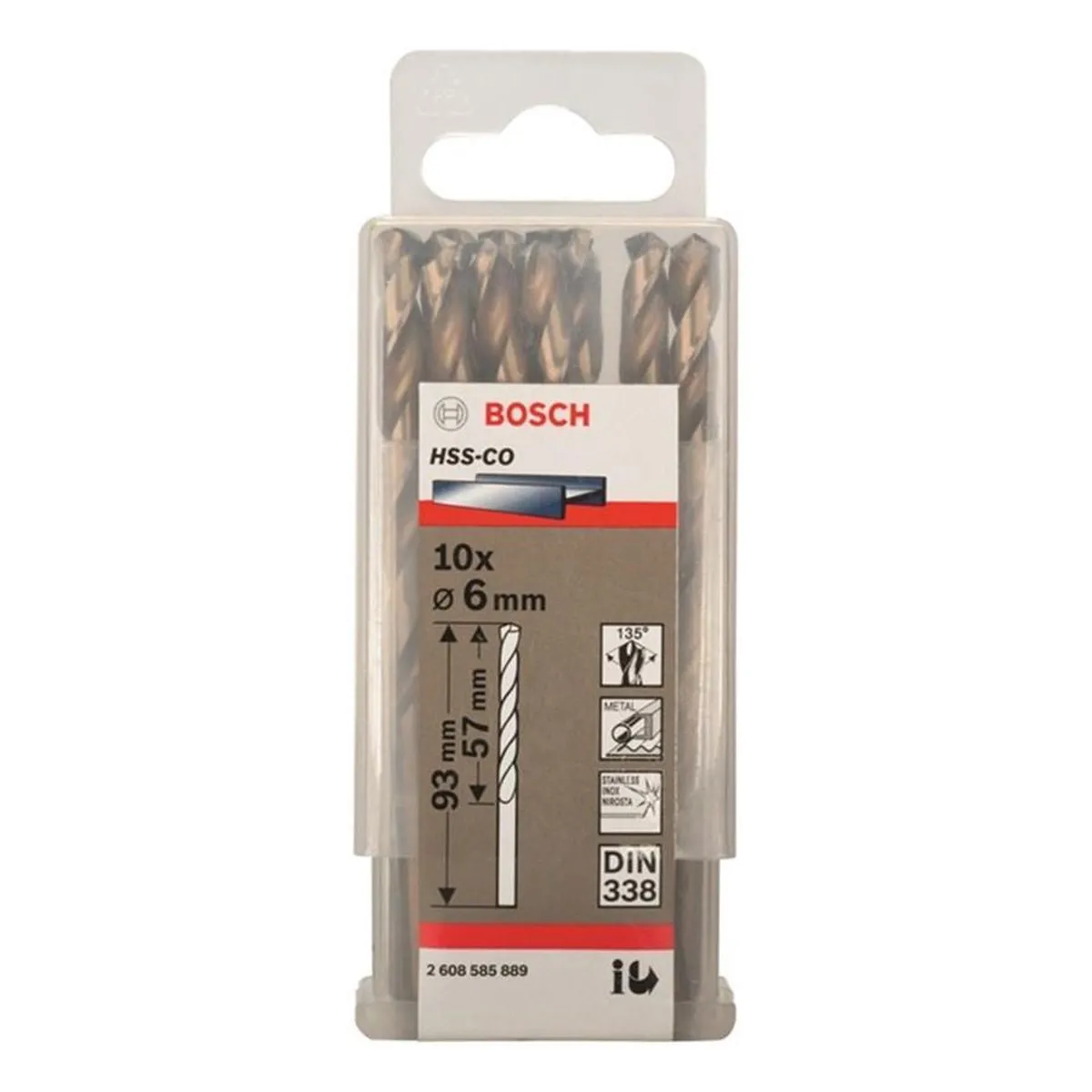 Bosch Professional ST. LINE 6mm HSS-CO Boor - 10 Stuks