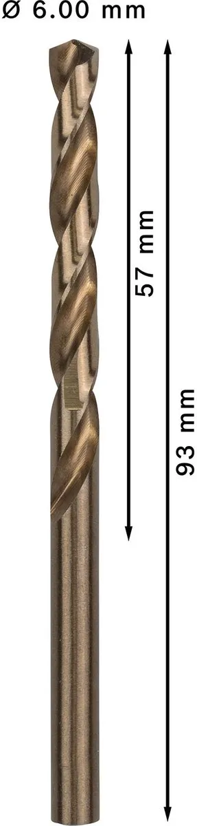 Bosch Professional ST. LINE 6mm HSS-CO Boor - 10 Stuks