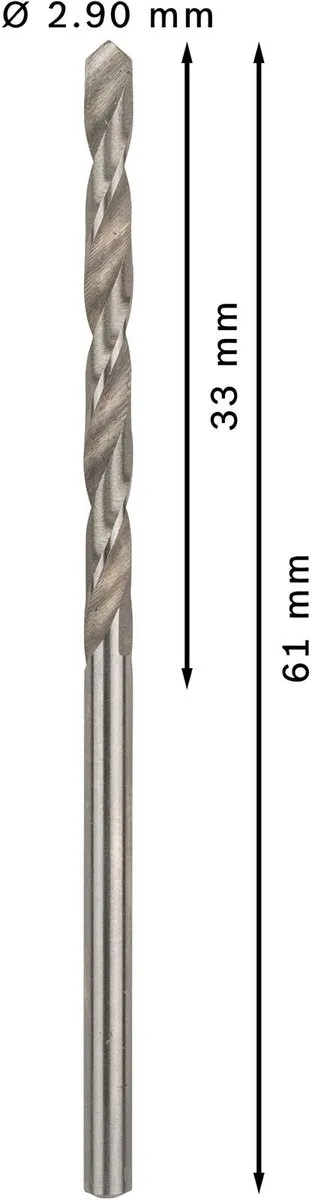 Bosch Professional ST. LINE 2.9mm HSS-G Boor - 10 Stuks