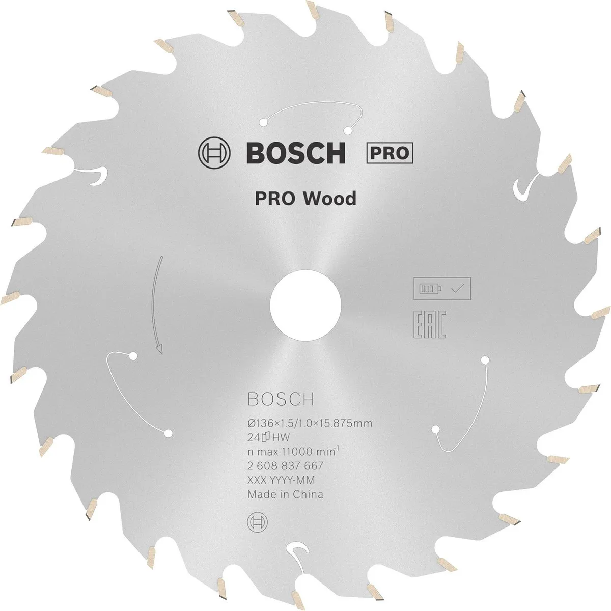 Bosch Professional Wood Accuzaagblad 136x1,5x15,875mm