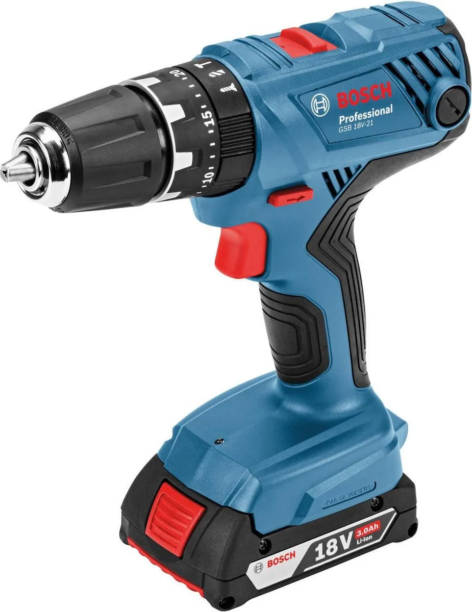 Bosch Professional GSB 18V-21 Klopboor-/schroefmachine - 2x 18V accu - 2000mAh
