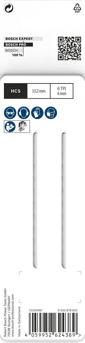 Bosch Professional T344DP Decoupeerzaagbladen 152mm - 2 Stuks