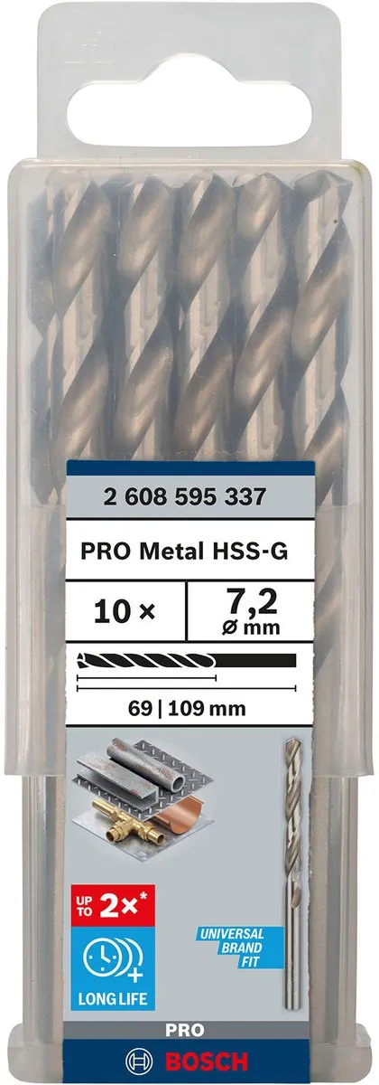 Bosch Professional ST. LINE 7.2mm HSS-G Boor - 10 Stuks