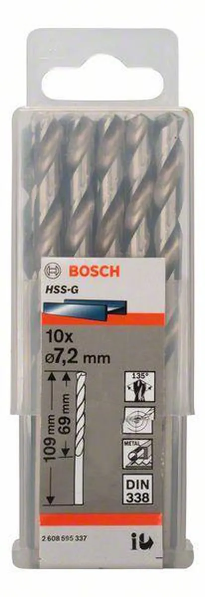 Bosch Professional ST. LINE 7.2mm HSS-G Boor - 10 Stuks