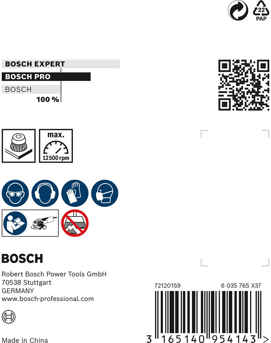 Bosch Professional X-Lock Komstaalborstel RVS 0,3x75mm