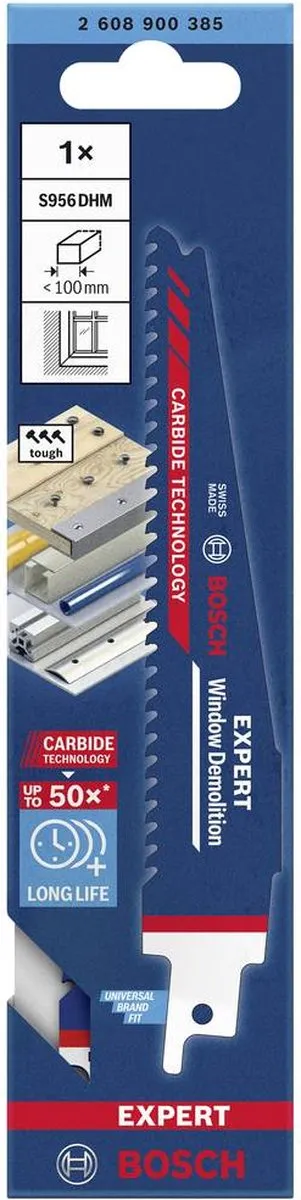 Bosch Professional S956DHM Reciprozaagblad Window Demolition - Metaal/Hout/Kunststof