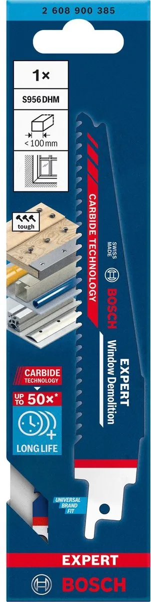 Bosch Professional S956DHM Reciprozaagblad Window Demolition - Metaal/Hout/Kunststof