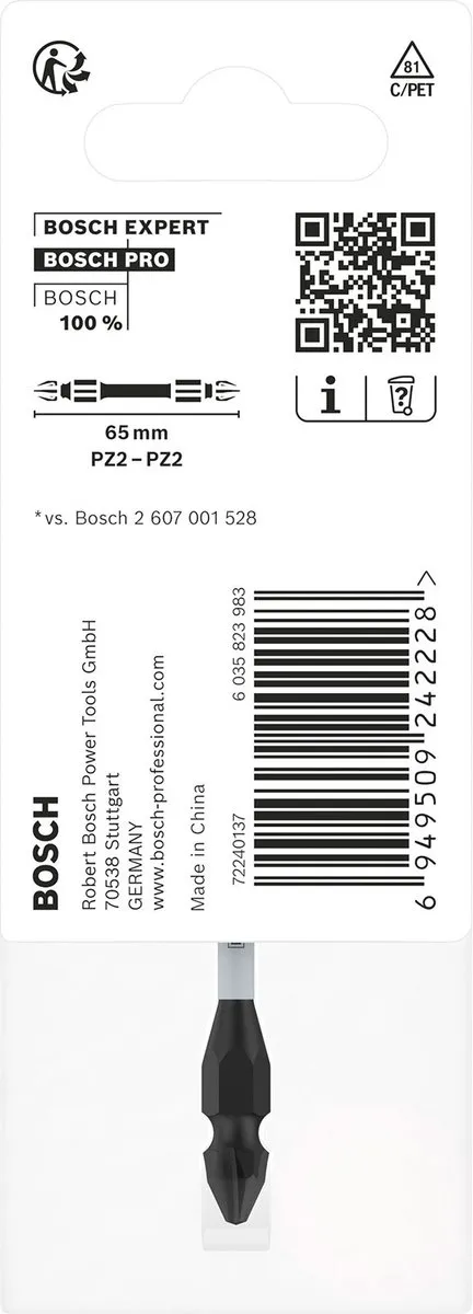 Bosch Professional Slagschroevendraaierbit dubbele bladen - afbeelding 3 van 5