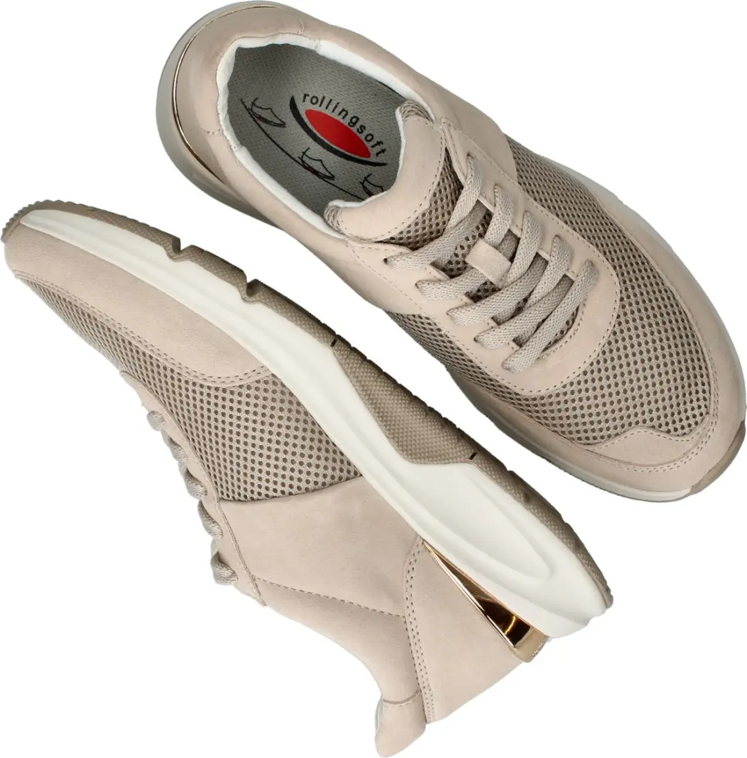Gabor Rollingsoft Sneakers - Beige - Maat 39 - afbeelding 6 van 6