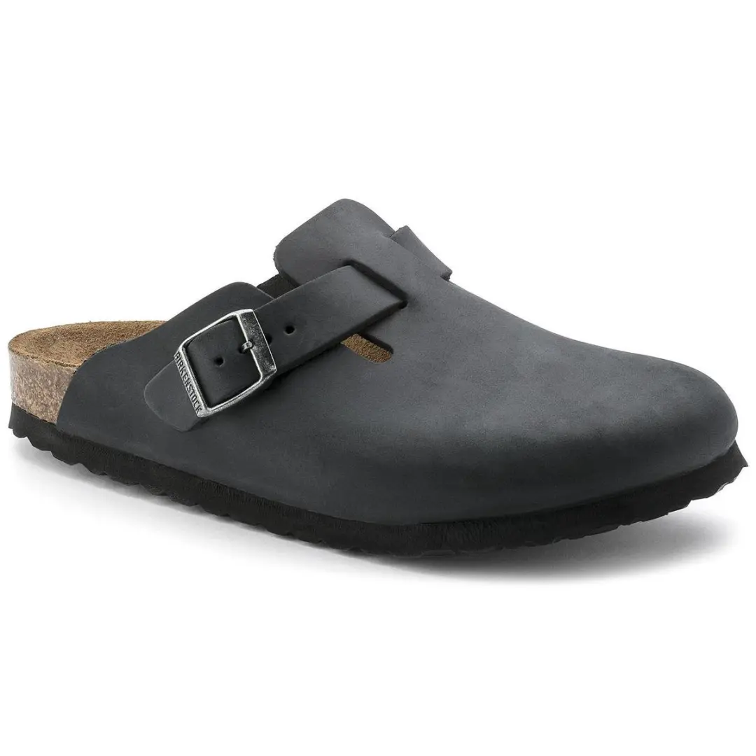 Birkenstock Boston FL Narrow Unisex Clogs - Maat 36 - Zwart - afbeelding 2 van 6