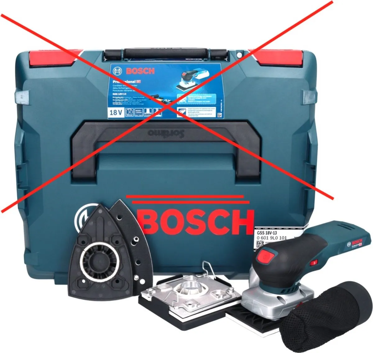 Bosch Professional GSS 18V-13 Vlakschuurmachine - 12.000 tpm - 3 Vellen