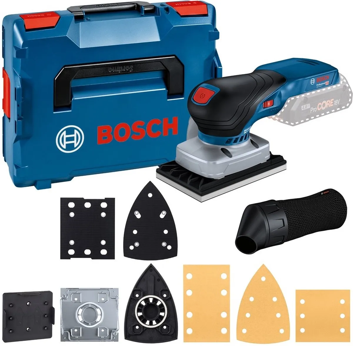 Bosch Professional GSS 18V-13 Vlakschuurmachine - 12.000 tpm - 3 Vellen