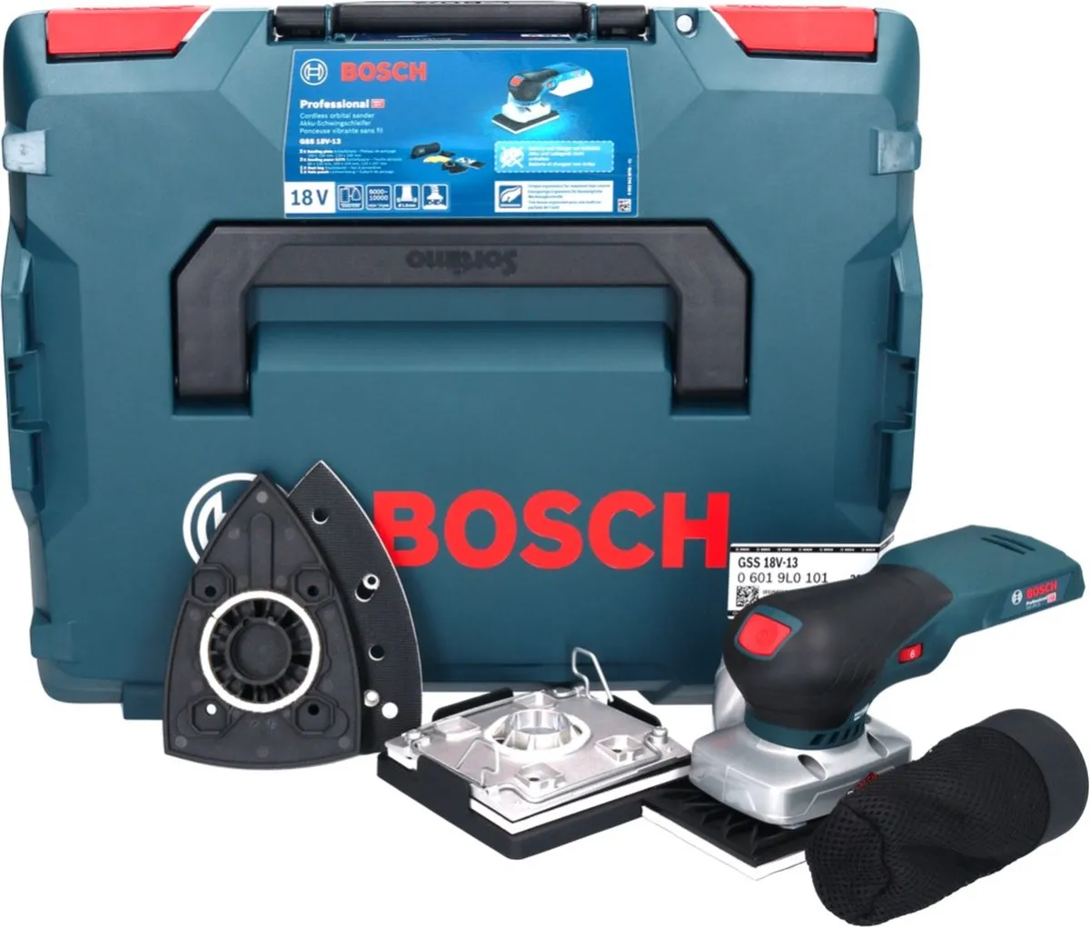Bosch Professional GSS 18V-13 Vlakschuurmachine - 12.000 tpm - 3 Vellen