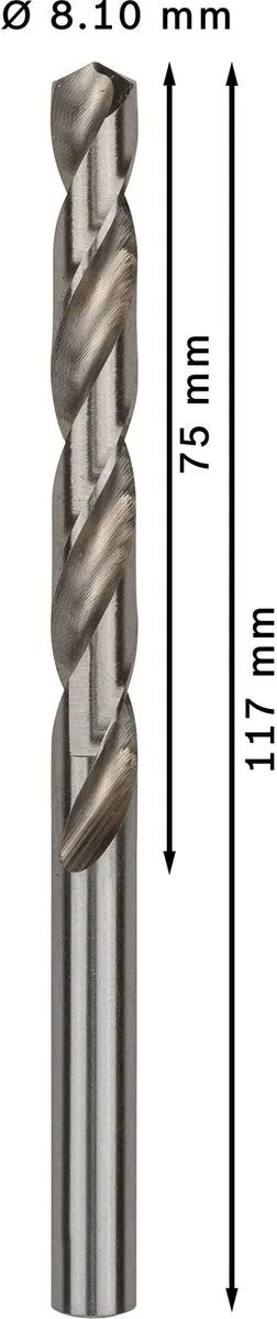 Bosch Professional ST. LINE 8.1mm HSS-G Boor - 5 Stuks