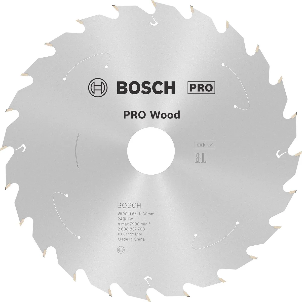Bosch Professional PRO Wood Zaagblad 190x1,6x30mm