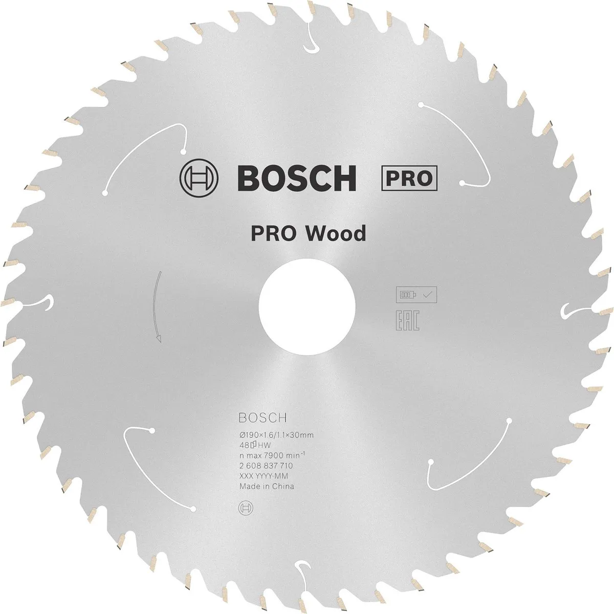Bosch Professional PRO Wood Zaagblad 190x1,6x30mm - 1 Stuk