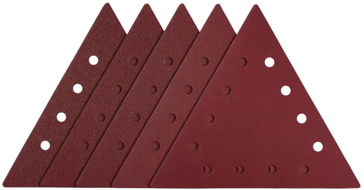 Parkside Schuurpapierset 20 Stuks - Driehoekig - Hout - Klittenband