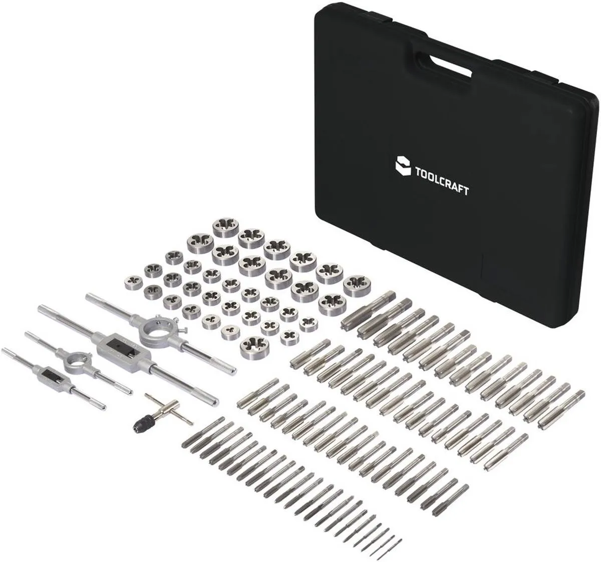 TOOLCRAFT TO-9913164 Tappen- en matrijzenset - 105 Stuks - Metaal