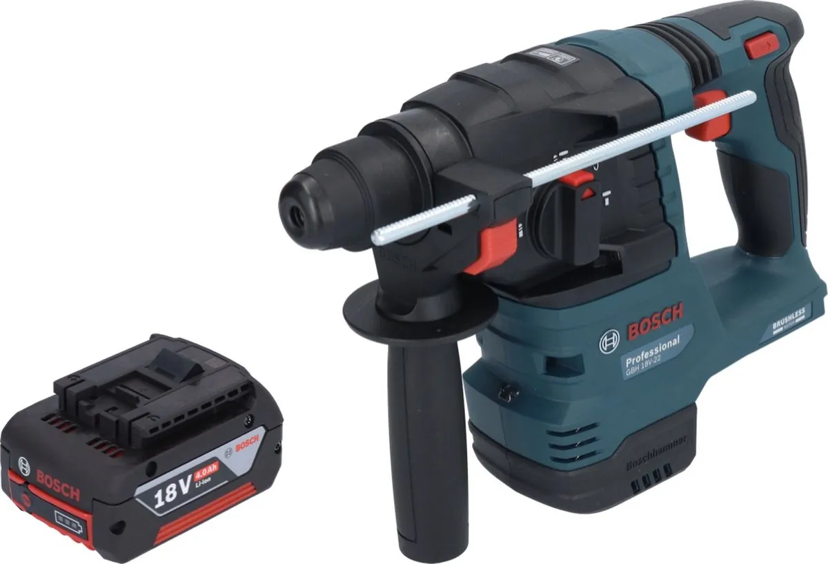 Bosch Professional GBH 18V-22 Accu-boorhamer SDS Plus - 1,9 J - 1x 4,0 Ah