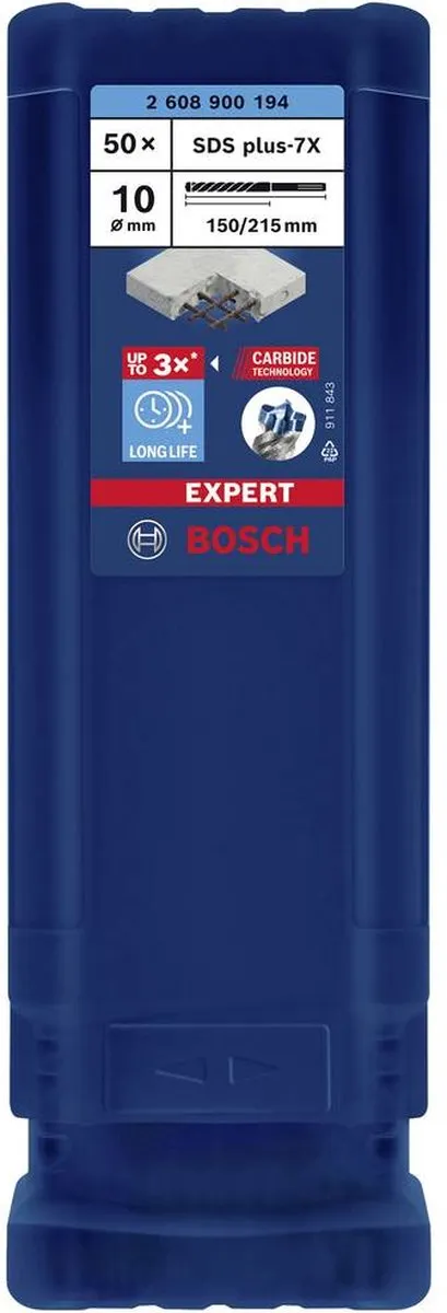 Bosch Professional EXPERT SDS plus-7X Hamerboor 10mm - 50 Stuks
