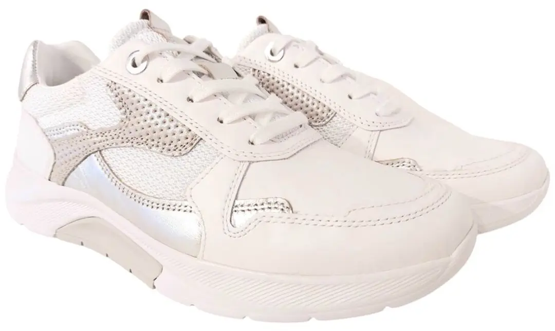 Gabor Rollingsoft Sneaker 66.925.51 Wit Zilver