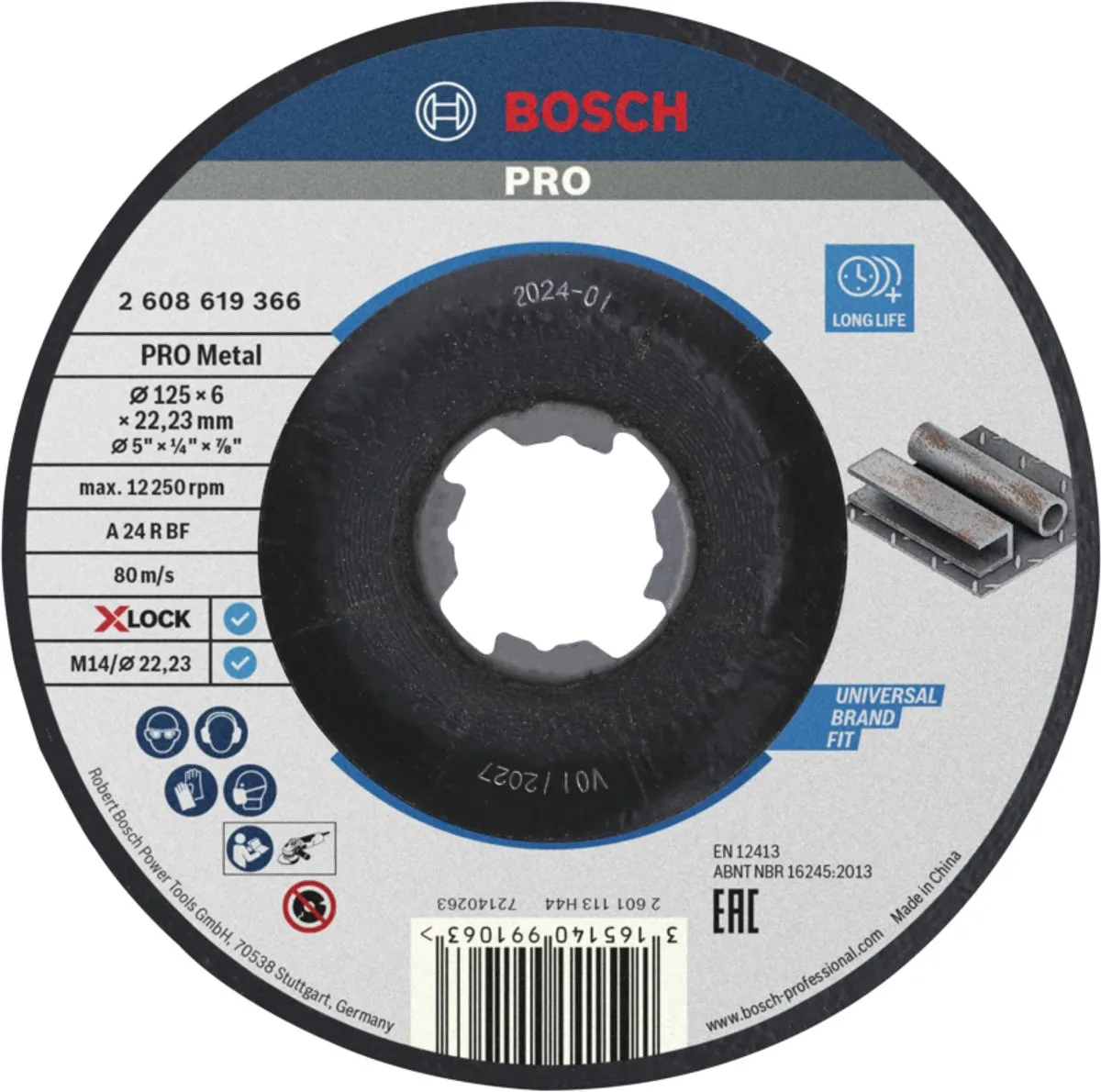 Bosch Professional X-Lock Afbraamschijf 125x6mm - 22,23mm - ASGAT
