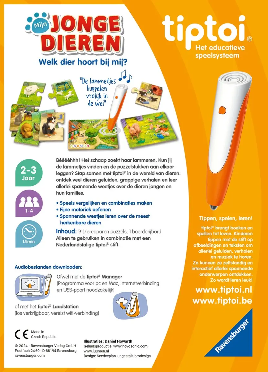 Ravensburger tiptoi Mijn Jonge Dieren 2184 - Interactief spel