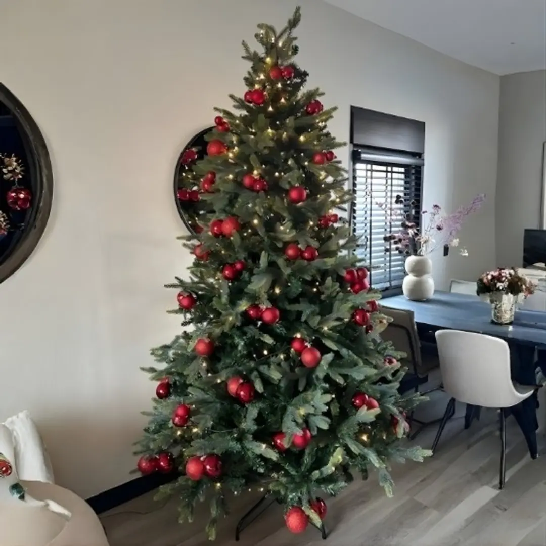 Decoris Kunststof Kerstballen Mix - 100 Stuks - Kerstrood - afbeelding 3 van 6
