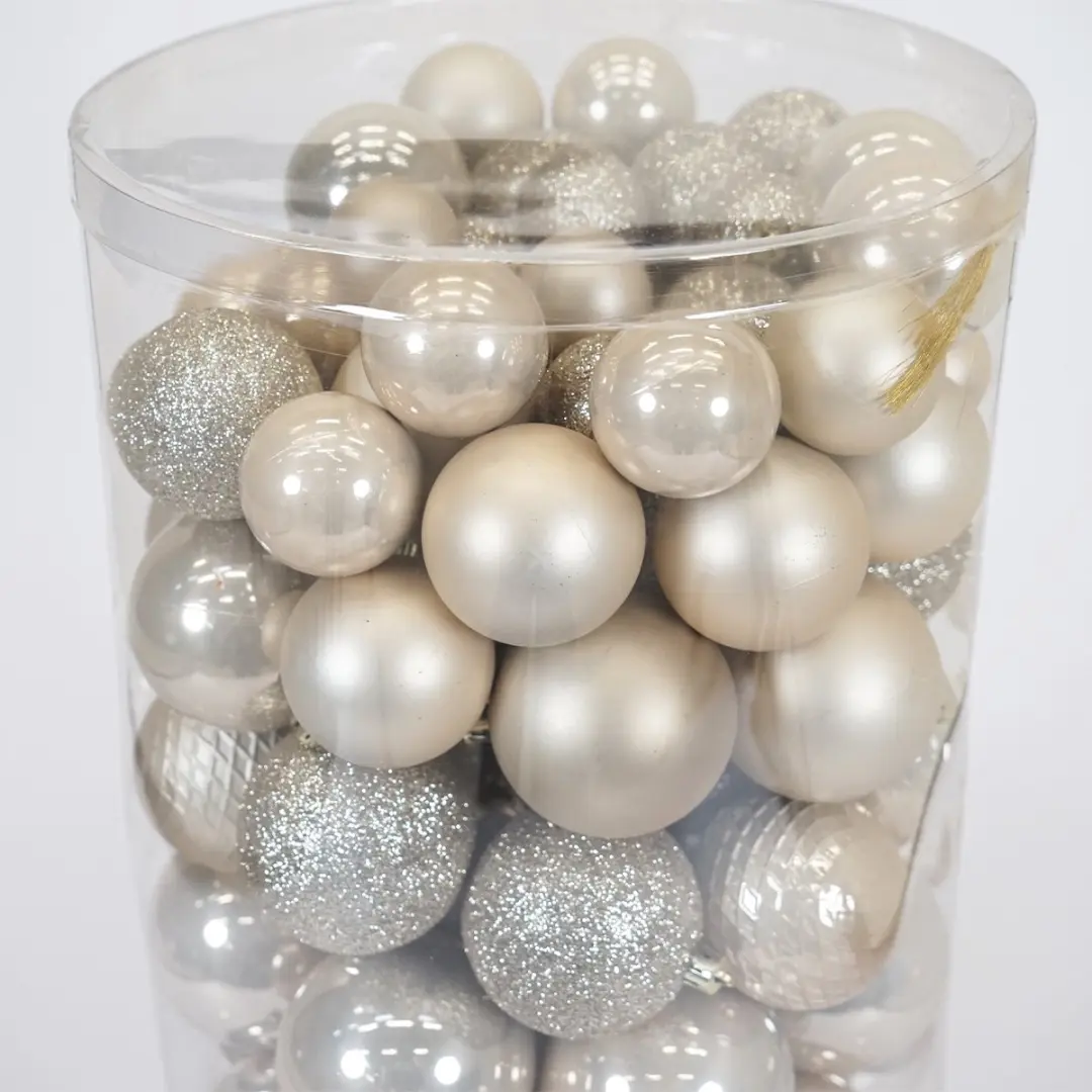 Decoris Kerstballenset Parelmoer - 100 Stuks - afbeelding 3 van 6