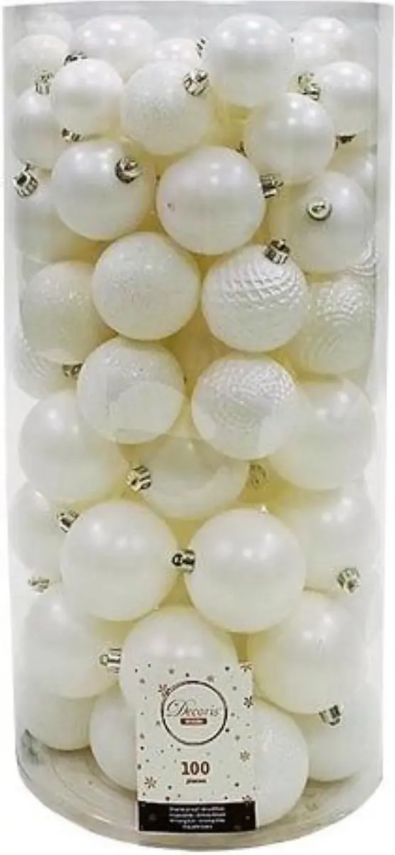 Decoris Kerstbal Assortiment 100 Stuks